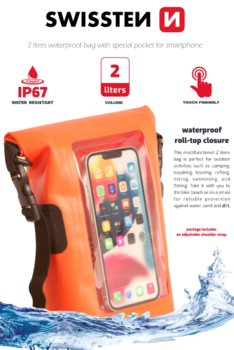 Swissten Waterproof Universal Phone Case Водонепроницаемый Чехол для Телефона 2L (32900810)