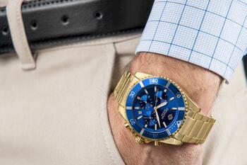 Giewont Vīriešu pulkstenis Chronograph Sapphire / zelta/zils (GW3970-B6)