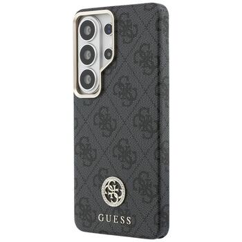 Guess 4G Rhinestone Round Logo MagSafe Защитный чехол для Samsung Galaxy S26 Ultra / чёрный (GUHMS26LP4GRMDEK)