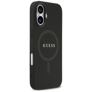 Guess Saffiano Classic Logo MagSafe Защитный чехол для iPhone 17 / чёрный (GUHMP17SPSAHMCK)