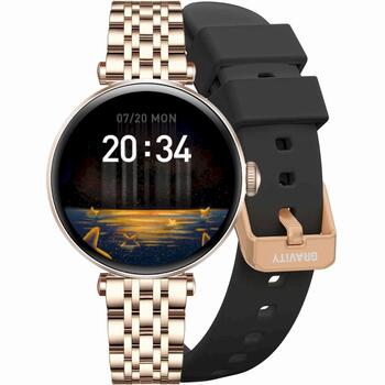 Smartwatch Gravity Умные часы / розовое золото и чёрный (GT26-6)