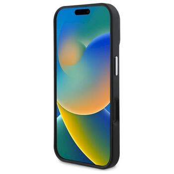 Guess GUHMP16MPGTSPSK Hardcase Grained Triangle MagSafe Aizsargapvalks priekš iPhone 16 Plus 6.7
