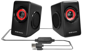 Mars Gaming MS1 Стерео Колонки для ПК / 2x 5W / 3.5mm Audio / USB Питанием (MS1)