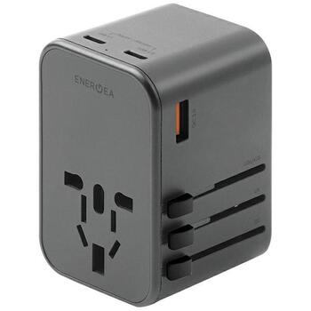 Energea TravelWorld GaN65 USB-C PD 65 Вт + универсальный адаптер PPS 55 Вт (TWA-GAN65-GUN)