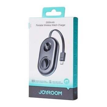 Joyroom JR-W09 Power Bank Magnetic Wireless charging, MagSafe for Apple Watch, PD 3W, 2500 mAh, with Built-in Type-C cable Зарядная батарея / чёрный (JR-W09-BLK)