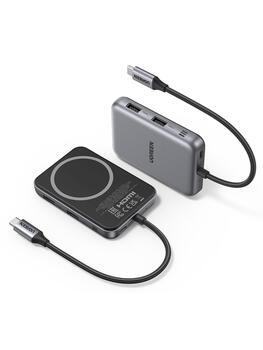 UGREEN CM896 Док-станция 7in1 USB-C to USB-A, HDMI, microSD/SD Совместимый с Magsafe держатель (UG-65759)