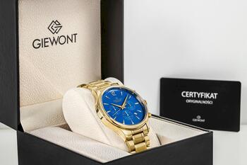 Giewont Мужские часы Chronograph Sapphire / золотой/синий (GW6310-B5)