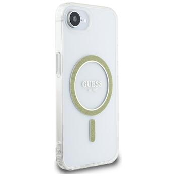 Case Guess IML Glitter Circle MagSafe Защитный чехол для iPhone 16e/17e / прозрачный (GUHMPSE4HFGERET)