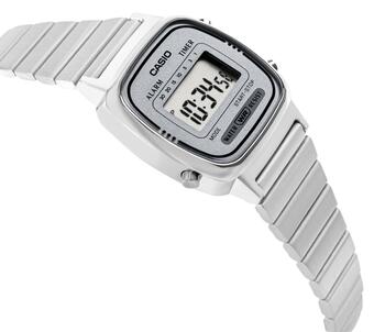 CASIO Vintage LA670WEA-7EF Sieviešu rokas pulkstenis / sudraba (LA670WEA-7EF)