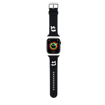 Karl Lagerfeld Karl and Choupette Head NFT Ремешек для часов для Apple Watch 38/40/41 / чёрный (KLAWMSLKCNK)