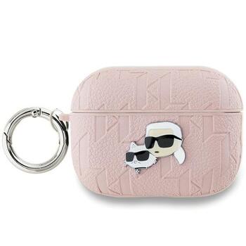 Karl Lagerfeld KLAP2PGKCPP Защитный чехол для AirPods Pro 2 (2022/2023) Monogram Karl & Choupette Head / розовый (KLAP2PGKCPP)