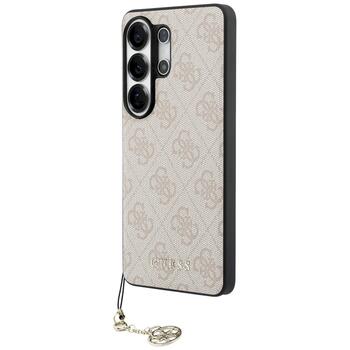 Case Guess 4G Classic Logo Charm MagSafe Aizsargapvalks priekš Samsung Galaxy S26 Ultra / rozā (GUHMS26LGF4GPI)
