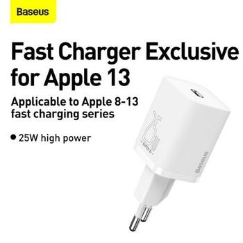 Baseus CCSP020102 Super Si 1C Ceļojuma Lādētājs 25W (CCSP020102)