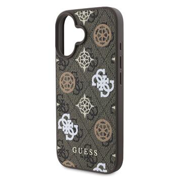 Guess PU 4G Peony MagSafe Case Защитный чехол для iPhone 16 / коричневый (GUHMP16SP4PWPW)