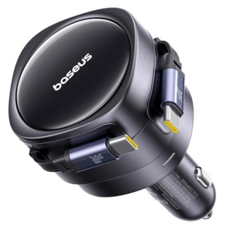 Baseus Enjoyment Max 2x USB-C Kabeļi Auto lādētājs 60W (C00035507121-01)