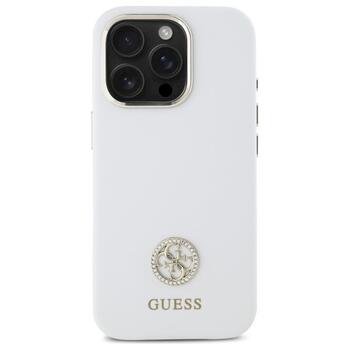 Guess GUHCP16LM4DGPH Silicone Logo Strass 4G Защитный чехол для iPhone 16 Pro 6.3
