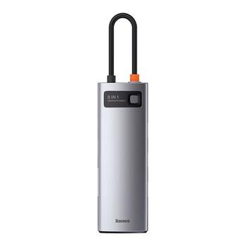 Baseus CAHUB-CV0G Metal Gleam Series 8in1 Hubs / USB-C to 3x USB 3.0 / HDMI / USB-C PD / Ethernet RJ45 / microSD/SD (CAHUB-CV0G)
