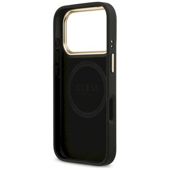 Guess 4G Logo Plate MagSafe Case Защитный чехол для iPhone 17 Pro / чёрный (GUHMP17LU4GPRK)