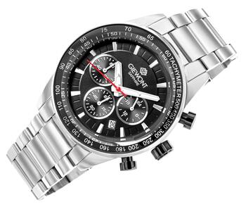 Giewont Chronograph Sapphire Vīriešu pulkstenis / sudraba/melns (GW9140-B1)