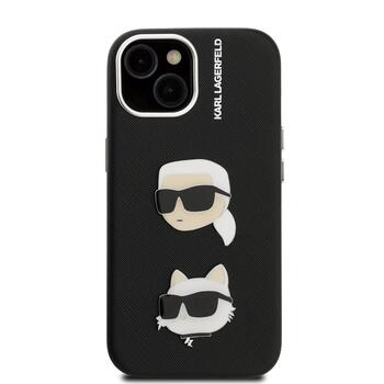 Karl Lagerfeld Grained PU K&CH Heads Case Чехол для Apple iPhone 15 (KLHCP15SPSFDHPK)