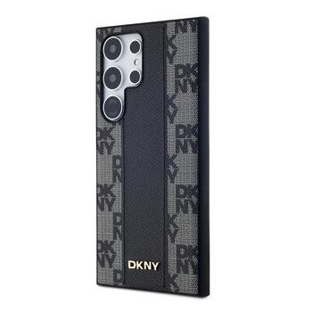 DKNY PU Leather Checkered Pattern MagSafe Case Защитный чехол для Samsung Galaxy S24 Ultra / чёрный (DKHMS24LPCPVSLK)