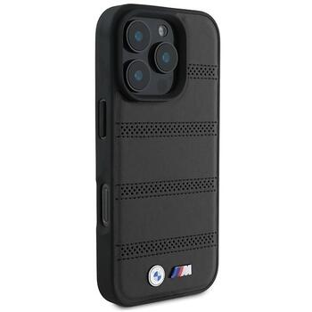 BMW M Perforated And Stitched Line MagSafe Aizsargapvalks priekš Apple iPhone 16 Pro (BMHMP16L23PUSPK)