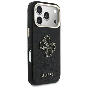 Case Guess FW Resin Logo Защитный чехол для iPhone 17 Pro / чёрный (GUHCP17L5PS4RGGK)