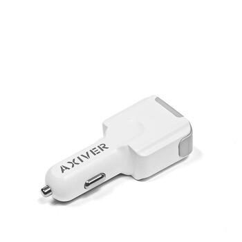 Axiver Triple Premium Auto Lādētājs 3 x USB 4.4A Balta (ACC44-3U)