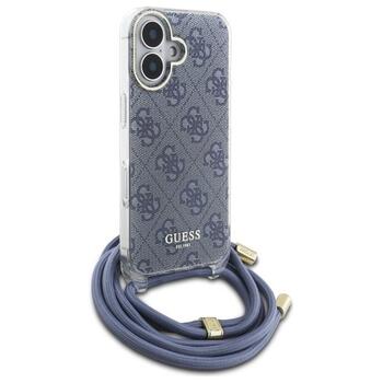 Guess GUHCP16SHC4SEB Crossbody Cord 4G Print Защитный чехол для iPhone 16 6.1