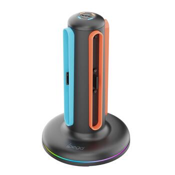 iPega SW2052 Charger Dock with RGB Зарядное устройство для JoyCon Controllers Nintendo Switch 2 / чёрный (PG-SW2052)