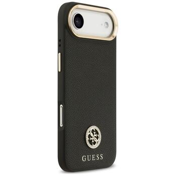 Case Guess Grained Strass Logo MagSafe Защитный чехол для iPhone Air / чёрный (GUHMP17MPGCRMDEK)