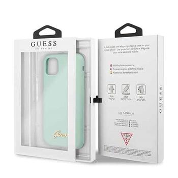 Guess GUHCN58LSLMGG Silicone Vintage Gold Logo Hard Case Aizsargapvalks priekš iPhone 11 Pro / zaļš (GUHCN58LSLMGG)