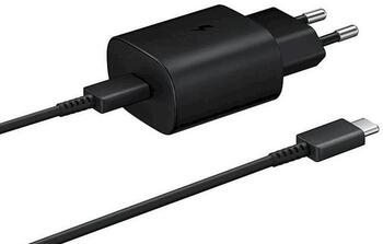 Samsung EP-T1510EBE + EP-DA705BBE Сетевое зарядное устройство 15W + USB-C - USB-C кабель чёрный (bulk) (EP-T1510EBE/EP-DA705BBE)