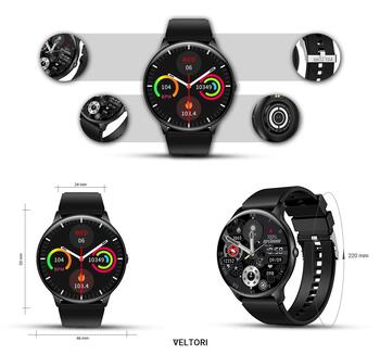 Smartwatch VELTORI VT160-1 Силиконовый ремешок для часов / чёрный (VT160-1)