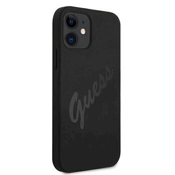 Guess GUHCP12SLSVSBK Script Vintage Aizsargapvalks priekš iPhone 12 mini 5,4
