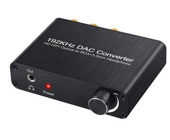 RoGer DAC 192kHz 24bit S/PDIF - RCA конвертер с разъемом для наушников 3,5 мм / оптический / коаксиальный (RO-DAC192)