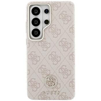 Guess 4G Rhinestone Round Logo MagSafe Защитный чехол для Samsung Galaxy S26 Ultra / розовый (GUHMS26LP4GRMDEP)