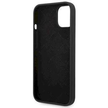 Guess GUHCP14MSLSMK Silicone Vintage Gold Logo Aizsargapvalks priekš iPhone 14 Plus / 15 Plus 6.7