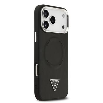 Guess PU Leather Triangle Logo MagSafe Case Чехол для Apple iPhone 17 Pro Max (GUHMP17XPSDTSCMK)