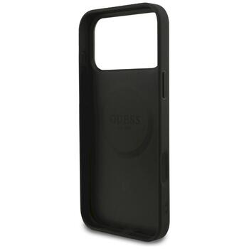 Guess Grained Ring MagSafe case Защитный чехол для iPhone 17 Pro Max / чёрный (GUHMP17XPGHSMMK)
