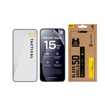 Tactical Glass Shield 5D Защитное стекло для Xiaomi Redmi Note 15 Pro 5G / чёрный (TA-57983129095)