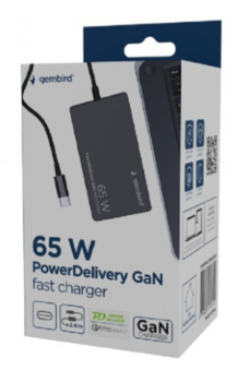 Gembird USB Type-C Зарядное Устройство для Ноутбука 65W (NPA-AC-PDQC65-01)