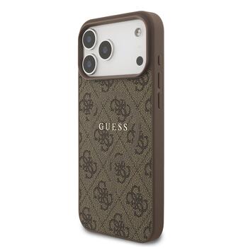 Guess PU Leather 4G Colored Ring MagSafe Case Защитный чехол для iPhone 17 Pro Max / коричневый (GUHMP17XG4GFRW)
