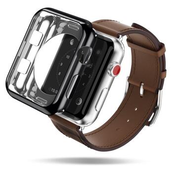 Dux Ducis Премиум Силиконовый Чехол для Apple Watch 2 / 3 38 mm Черный + Подарок (DUX-DU-AW38-BK)