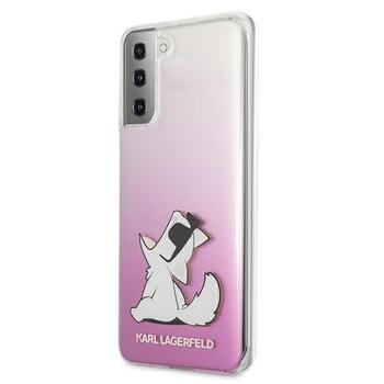 Karl Lagerfeld KLHCS21MCFNRCPI S21+ G996 Hardcase Choupette Fun Aizsargapvalks priekš Samsung Galaxy S21+ G996 / rozā (KLHCS21MCFNRCPI)