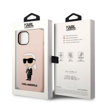 Karl Lagerfeld KLHMP14MSNIKBCP Silicone Ikonik Mag Aizsargapvalks priekš iPhone 14 Plus / 15 Plus 6.7