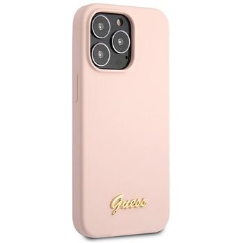 Guess GUHCP13XLSLMGLP Silicone Script Gold Log Защитный чехол для iPhone 13 Pro Max 6.7