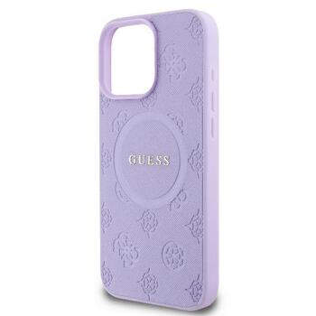 Guess GUHMP16XPSAPSMEU Hardcase Saffiano Peony Classic Logo Aizsargapvalks priekš iPhone 16 Pro Max 6.9