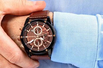 Giewont Vīriešu pulkstenis Chronograph Sapphire / melni brūns (GW8810-A3)