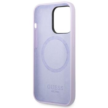 Guess GUHMP14LSBPLU Silicone Logo Plate MagSafe Защитный чехол для iPhone 14 Pro 6,1